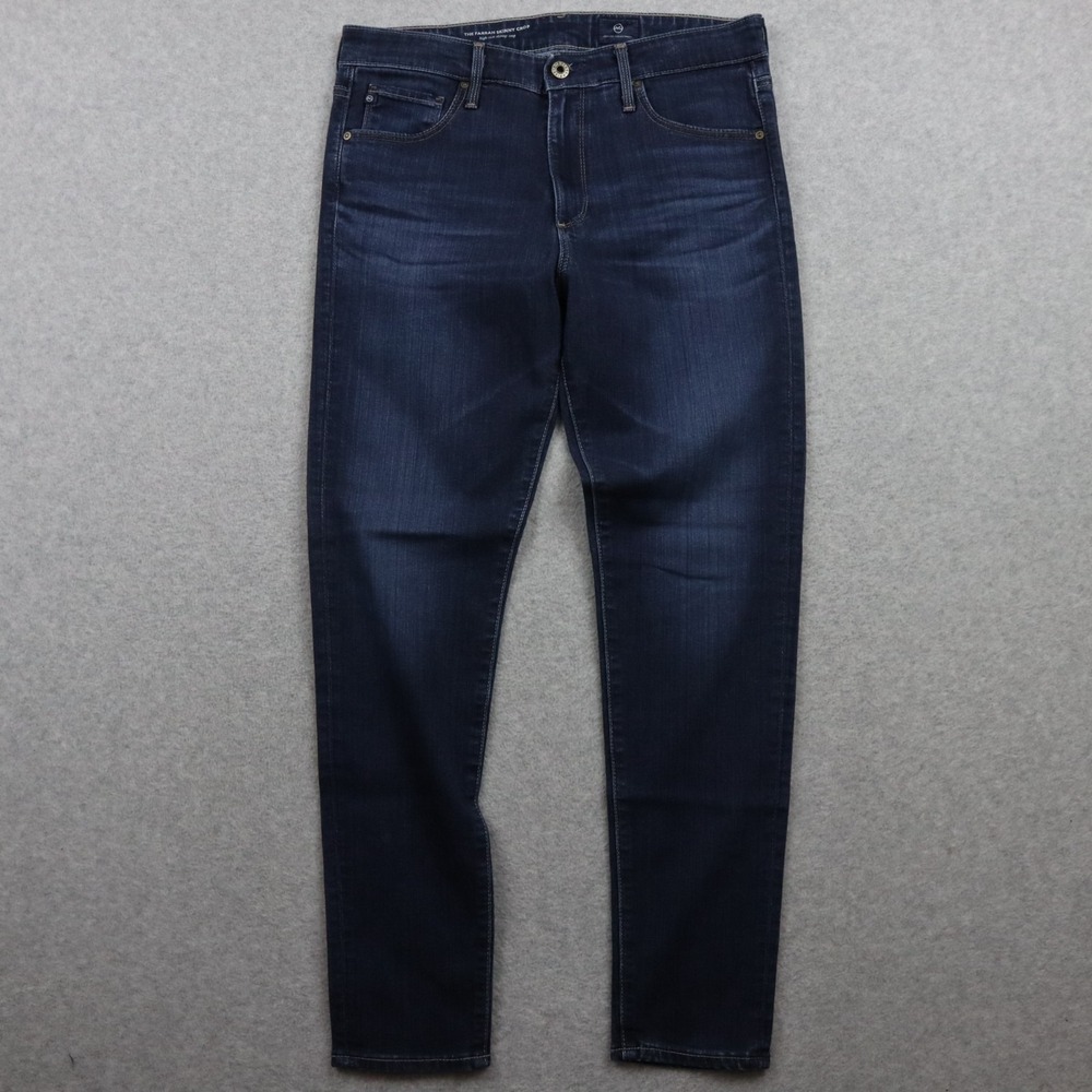 AG Adriano Goldschmied Jeans Womens 29 The Farrah Skinny Crop Stretch Denim Blue